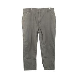 Vintage 90s Y2K Carhartt Flannel Lined Pants Green Size 40 x 30